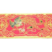 10Crt Gold Thread Silk Embroidered Phoenix Mat (Red)1