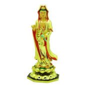 11 Inch Golden Standing Kuan Yin1