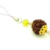 5 Facet 18Mm Rudraksha With Yellow Swarovski Hanging1