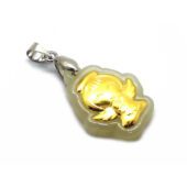 999 Pure Gold Angel Hetian Jade Pendant1