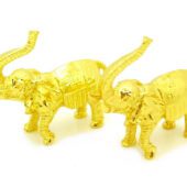 A Pair Of Mini Golden Elephants1