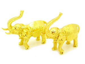A Pair Of Mini Golden Elephants1