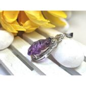 Amethyst Gold Fish Crystal Pendant1