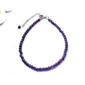 Amethyst Quartz Crystal Anklet