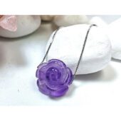 Amethyst Rose Crystal Pendant1