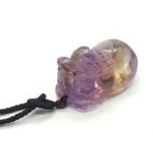 Ametrine Feng Shui Pi Yao Pendant 紫黄晶1