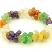 Assorted Crystals Flowers Bracelet1