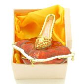 Bejeweled Wish-Fulfilling High Heel On Pillow Jewelry Box1