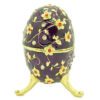 Bejeweled Wish-Fulfilling Purple Floral Egg Jewelry Box2