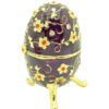 Bejeweled Wish-Fulfilling Purple Floral Egg Jewelry Box5