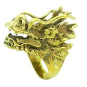 Brass Dragon Head Ring1