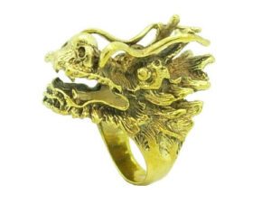 Brass Dragon Head Ring1