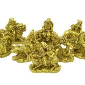 Brass Eight Immortals With Auspicious Animals1