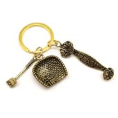 Brass Feng Shui Ruyi Keychain1