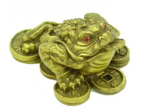 Brass Money Frog Bitting Coin (S)1
