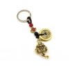 Brass Three Legged Toad with 5 Coins Keychain1