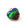 Canadian Ammolite Heart Shape Pendant with 925 Silver Frame2