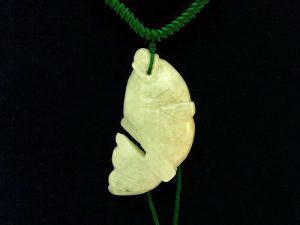 Carp Biting Coin Jade Pendant Necklace1