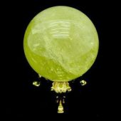 Citrine Crystal Sphere Ball With Golden Stand (66Mm To 74Mm)1