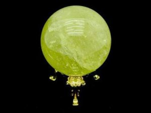 Citrine Crystal Sphere Ball With Golden Stand (66Mm To 74Mm)1