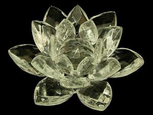 Clear Crystal Lotus Blossom Flower - 30mm1