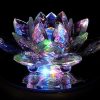 Clear Crystal Lotus Blossom Flower - 30mm5