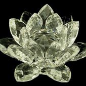 Clear Crystal Lotus Blossom Flower - 40mm1