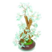 Clear Green Lead Crystal Gem Tree1