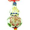 Cloisonné Wu Lou with Peonies & Mystic Knot (White)3