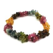 Colorful Tourmaline Chips Bracelet 电气石1