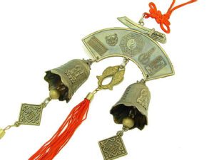 Double Bagua Fish Amulet With Bells And Protection Symbols1