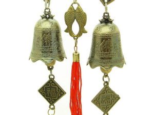 Double Bagua Fish Amulet With Bells And Protection Symbols - Buy ...