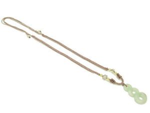 Double Eight Jade Pendant With Necklace1