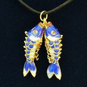 Double Fish Pendant Necklace For Abundance1