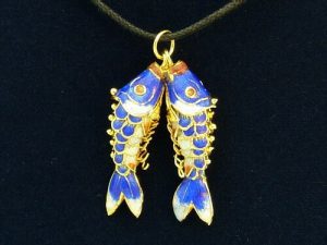 Double Fish Pendant Necklace For Abundance1
