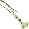 Double Tulips Jade Pendant With Necklace1