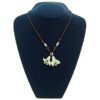 Double Tulips Jade Pendant With Necklace2
