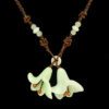 Double Tulips Jade Pendant With Necklace3