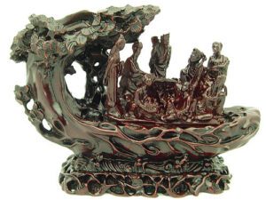 Eight Immortals On A Tree Boat1