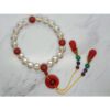 Empress 18 Clear Quartz with Red Agate Prayer Beads 清宫十八子1