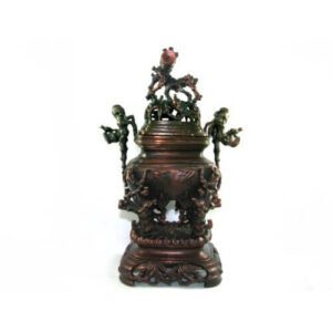Exquisite Brass Incense Burner with Bamboo Tree Motif1