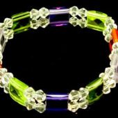 Faceted Assorted Square Gemstones Bracelet1