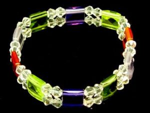 Faceted Assorted Square Gemstones Bracelet1