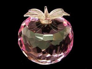 Faceted Pink Crystal Apple - 60Mm1