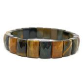 Faceted Rectangular Tiger Eye Crystal Bracelet1