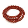 Faceted Red Agate 3-Round Bracelet (6mm) 切面红玛瑙1