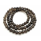 Faceted Smoky Quartz 3-Round Bracelet 6mm 切面茶晶1