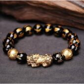 Feng Shui Pixiu Black Obsidian Wealth Bracelet1