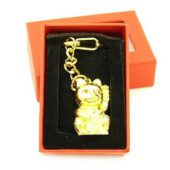 Fortune Cat Money Bringing Golden Key Chain1