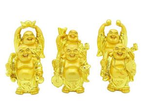 Golden Laughing Buddha For Ultimate Wealth (Large Set Of 6)1